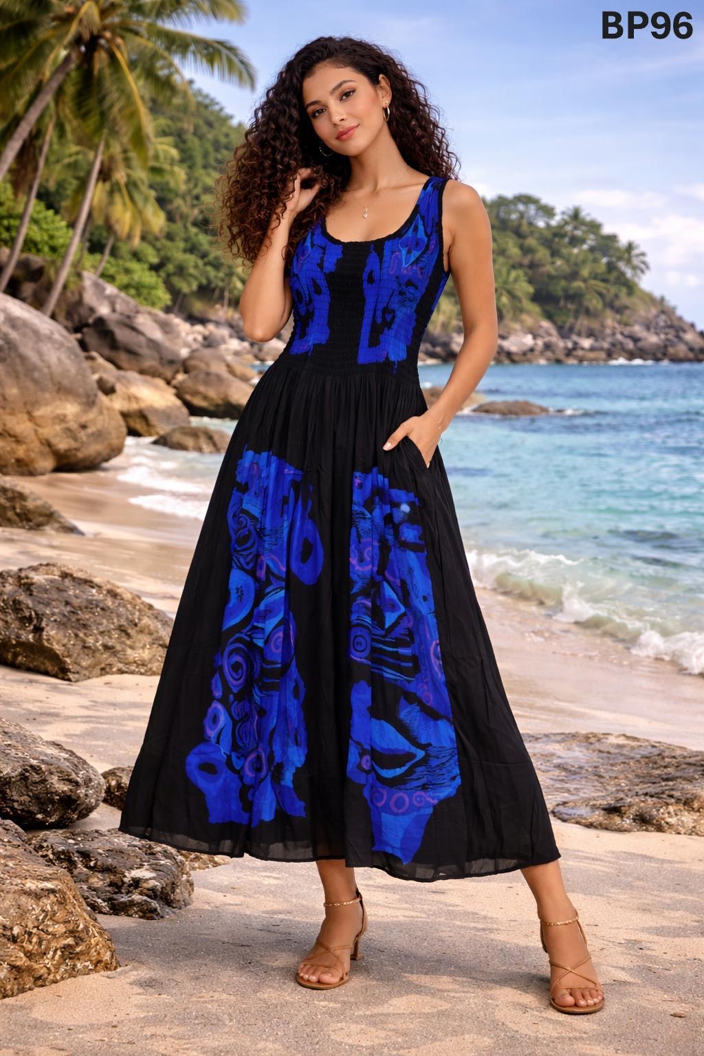 Karetta Blue, Purple and Black Dress