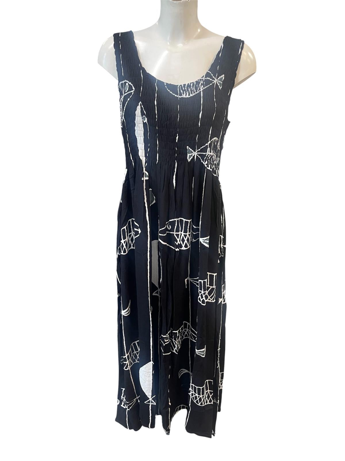 Fish Karetta Dress Black/White