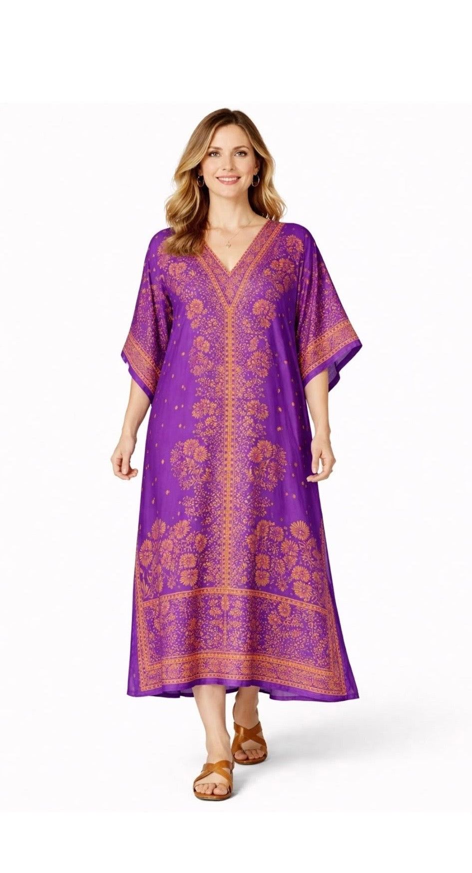 Amethyst Floral Boho Kaftan