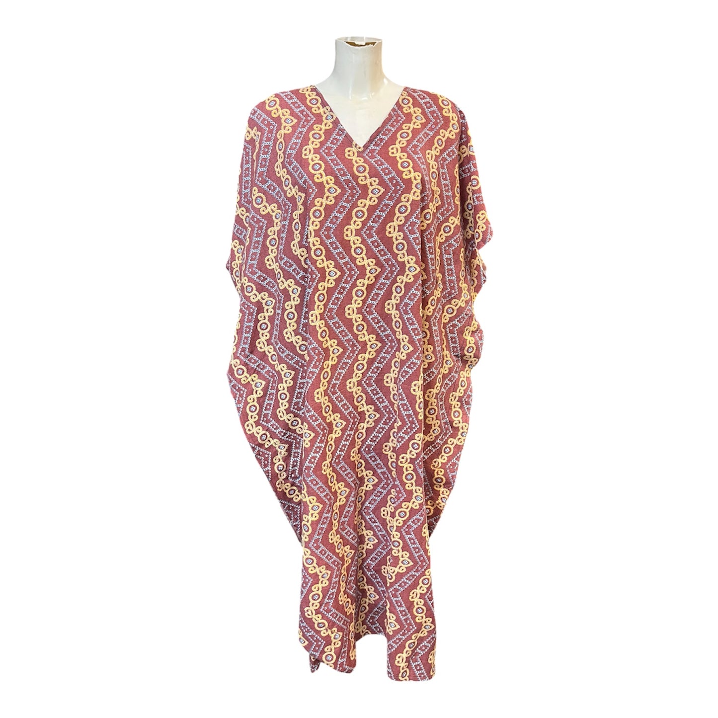 Rust zigzag kaftan