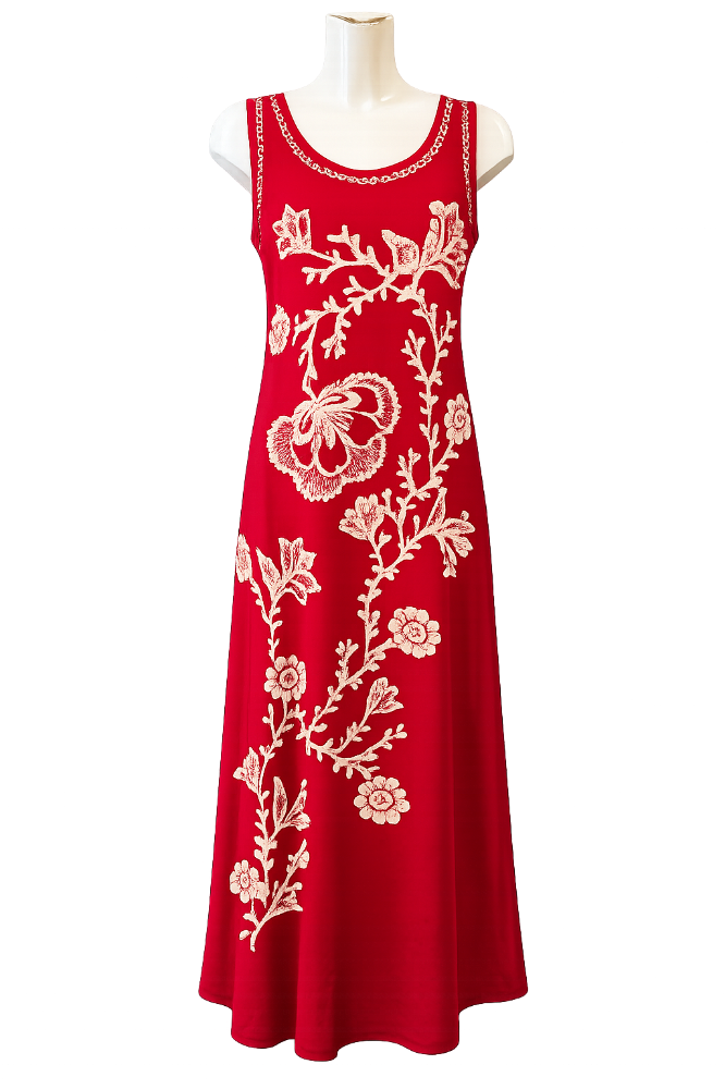 Embroidered Floral Dress