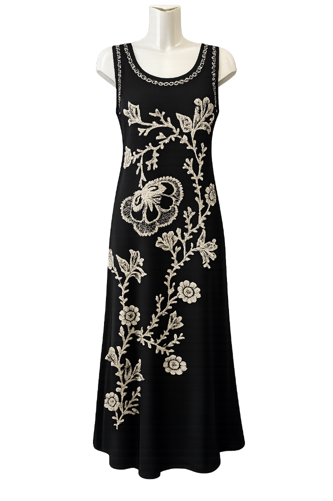 Embroidered Floral Dress