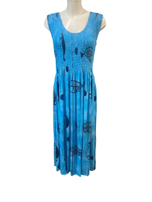 Fish Karetta Dress Vibrant Blue