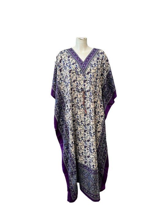 Paisley pattern drawstring Kaftan
