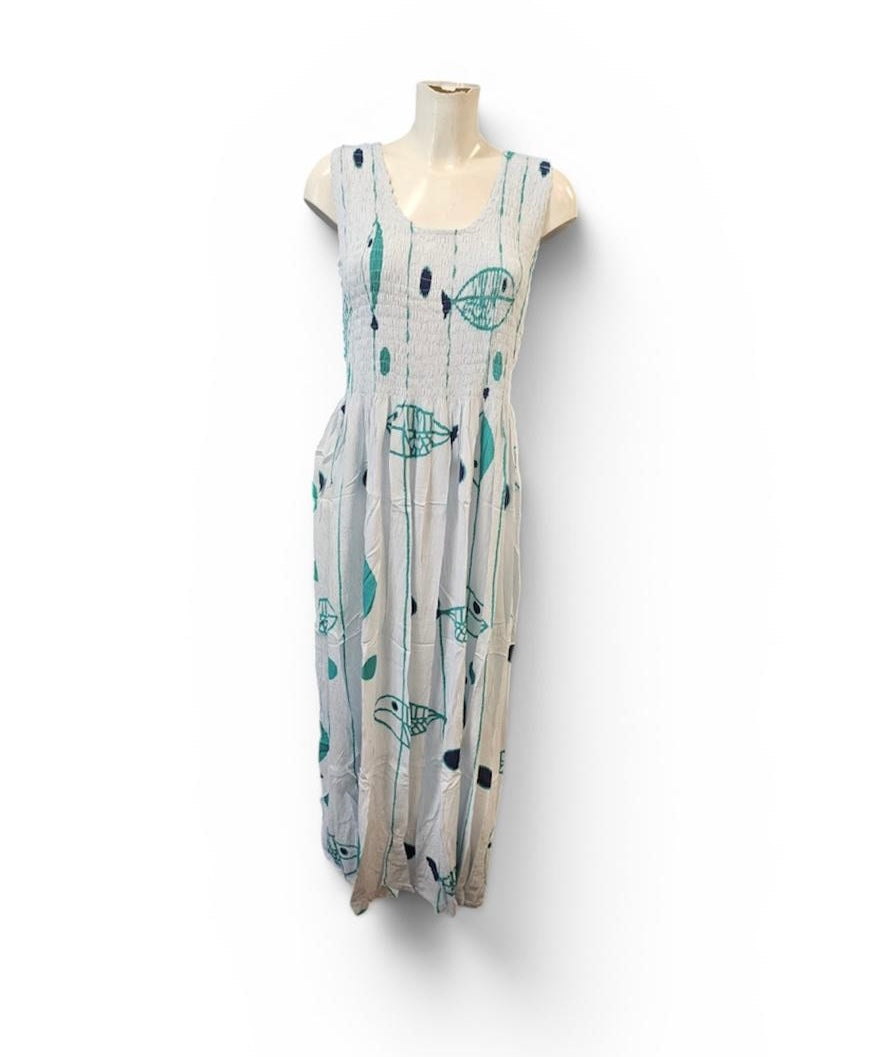 Fish Karetta Dress White/Tosca
