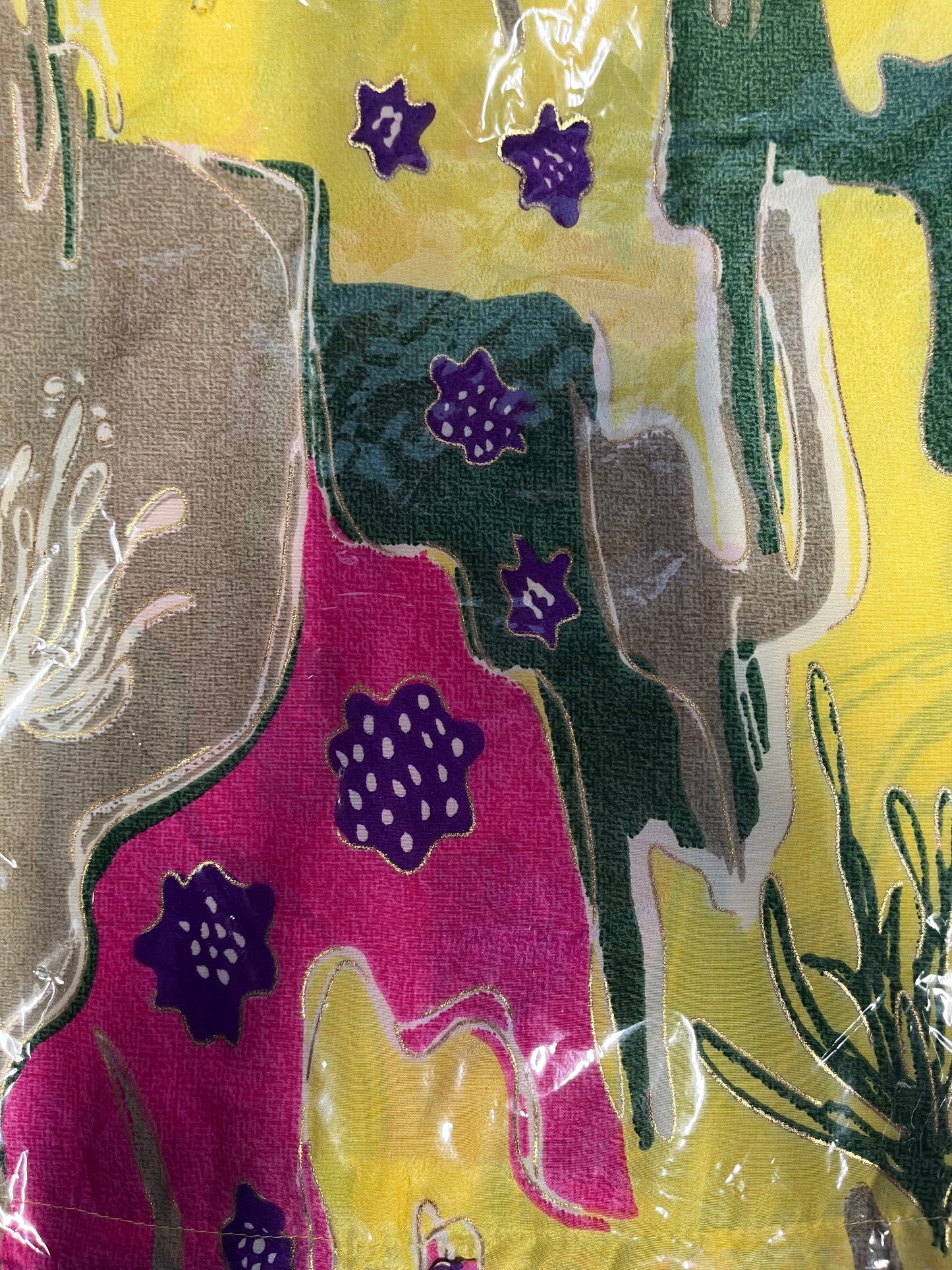 Boho Abstract Silk Kaftan