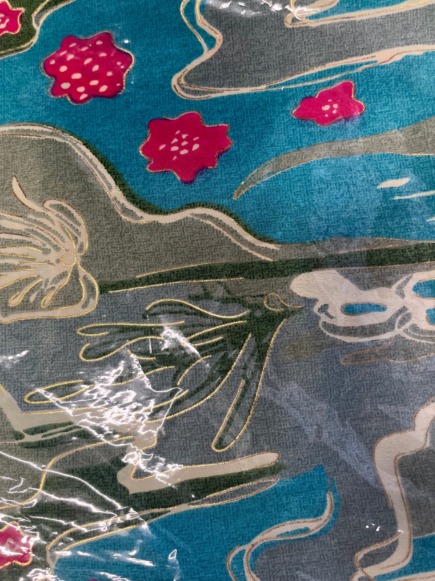 Boho Abstract Silk Kaftan