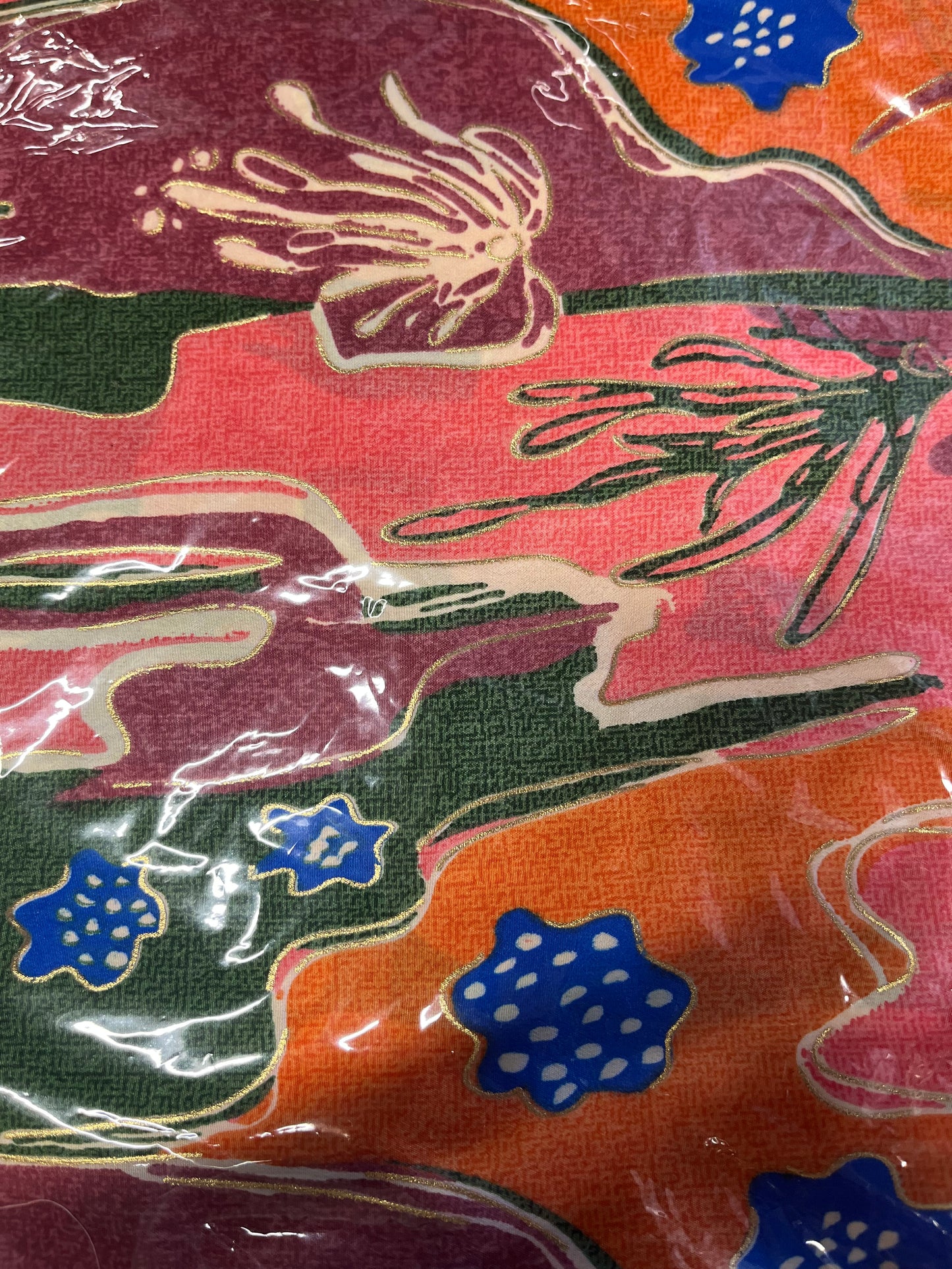 Boho Abstract Silk Kaftan