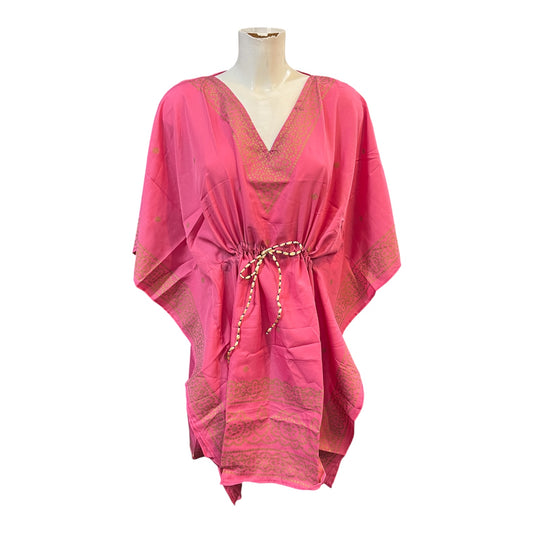 Pink Short Drawstring Kaftan