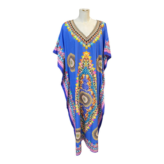 Blue Jewelled Kaftan