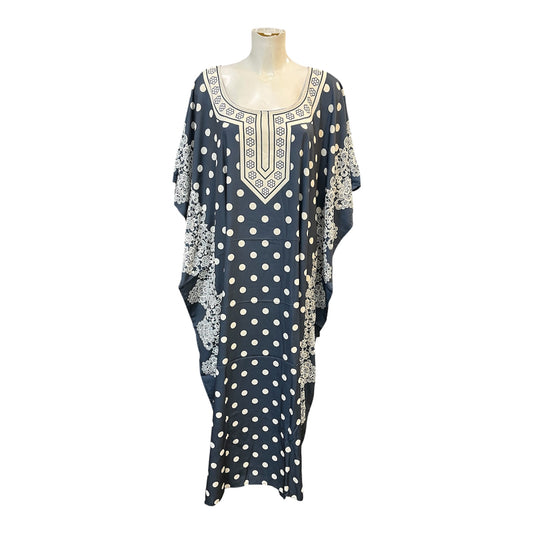 Navy Polka Dot Kaftan