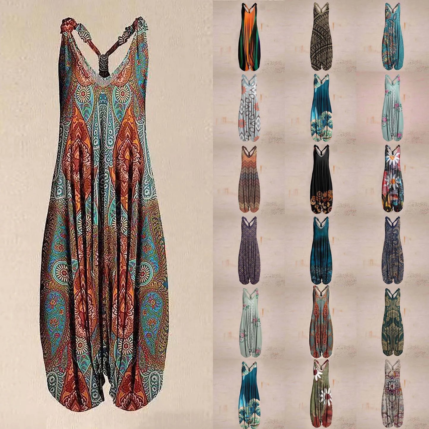 Wide Leg Bohemian Playsuit