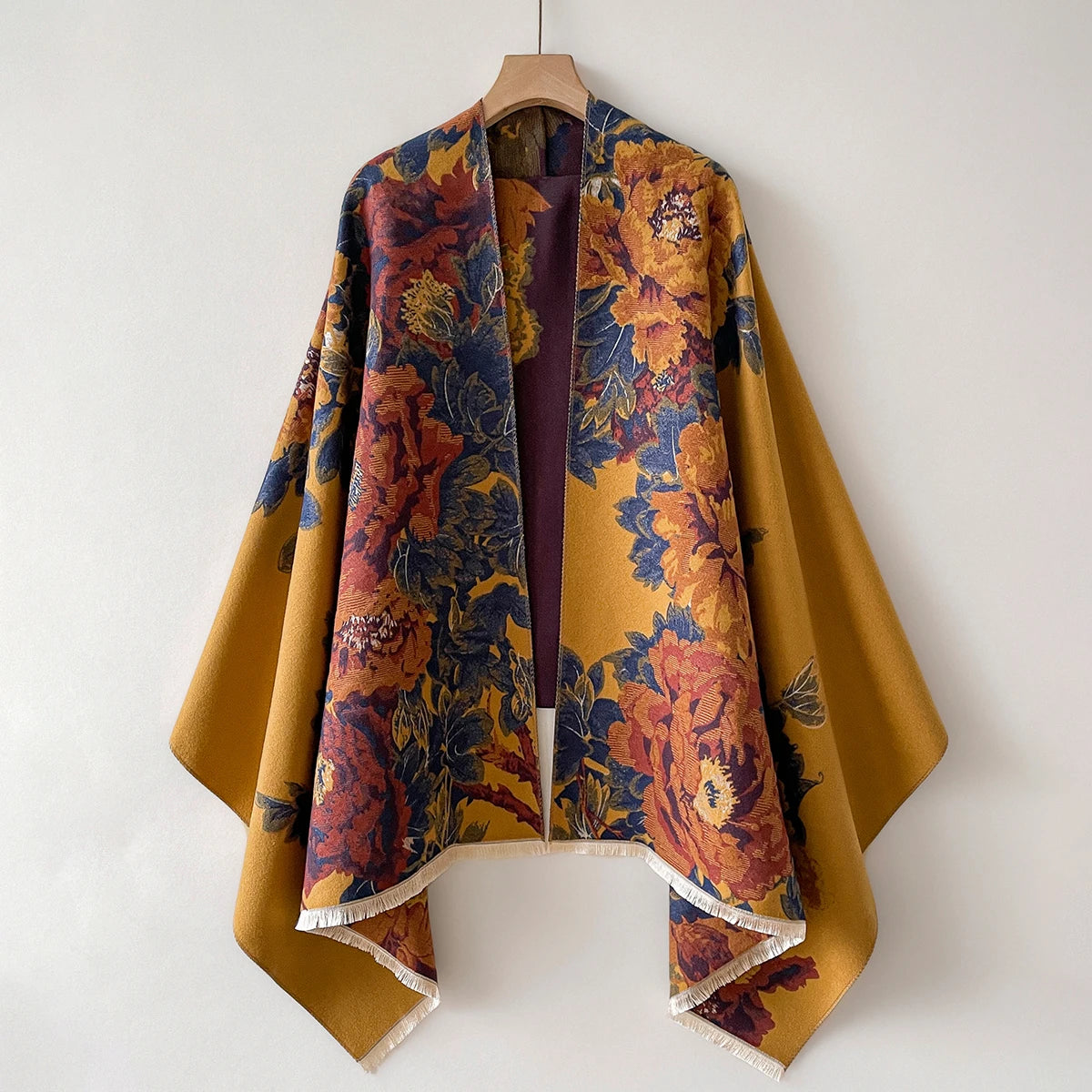 Women's Floral Poncho