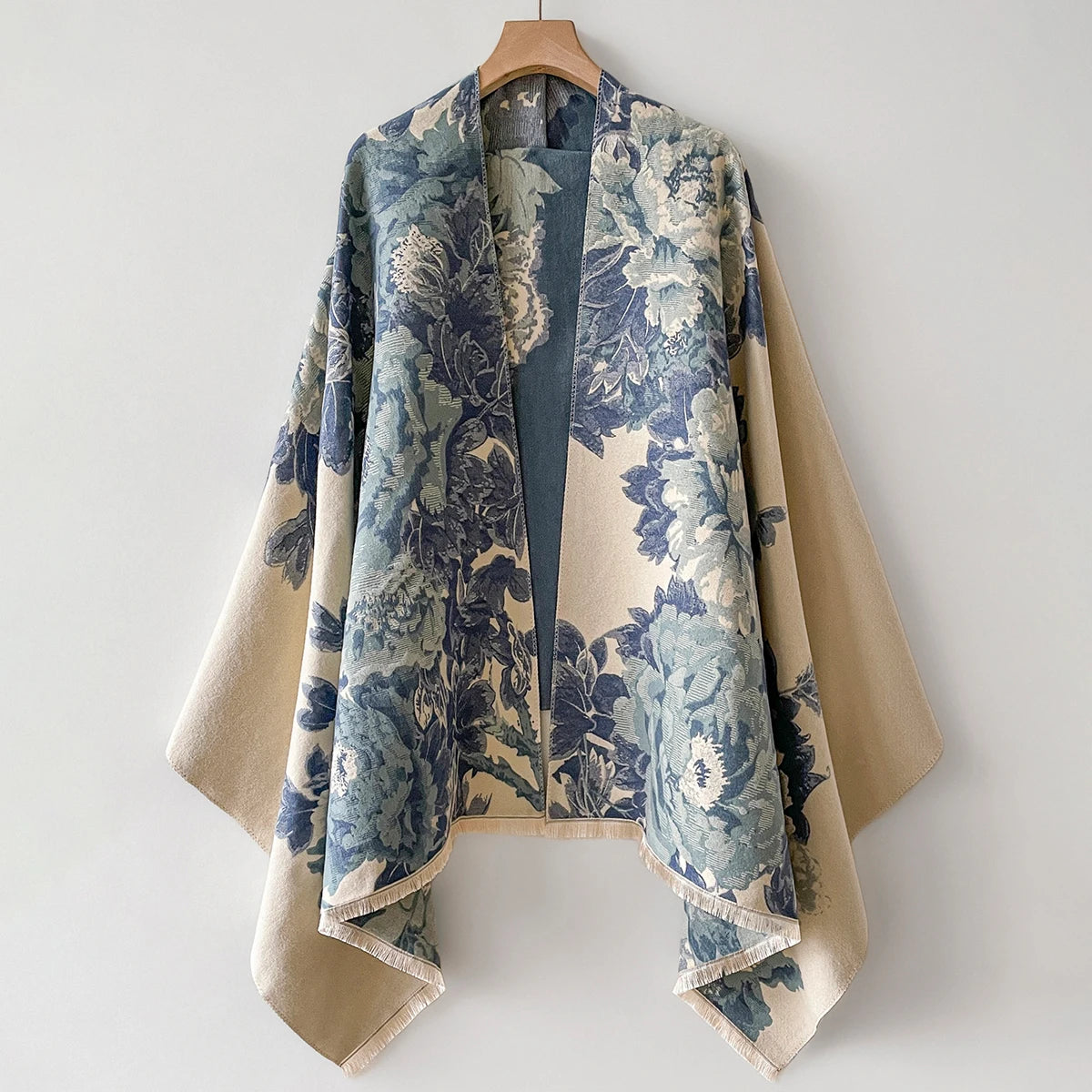 Women's Floral Poncho