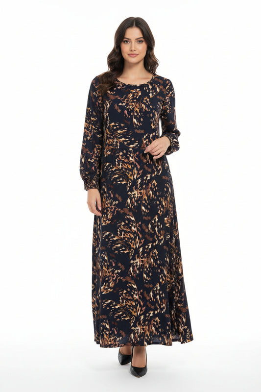 Adini Burnt orange Winter Dress
