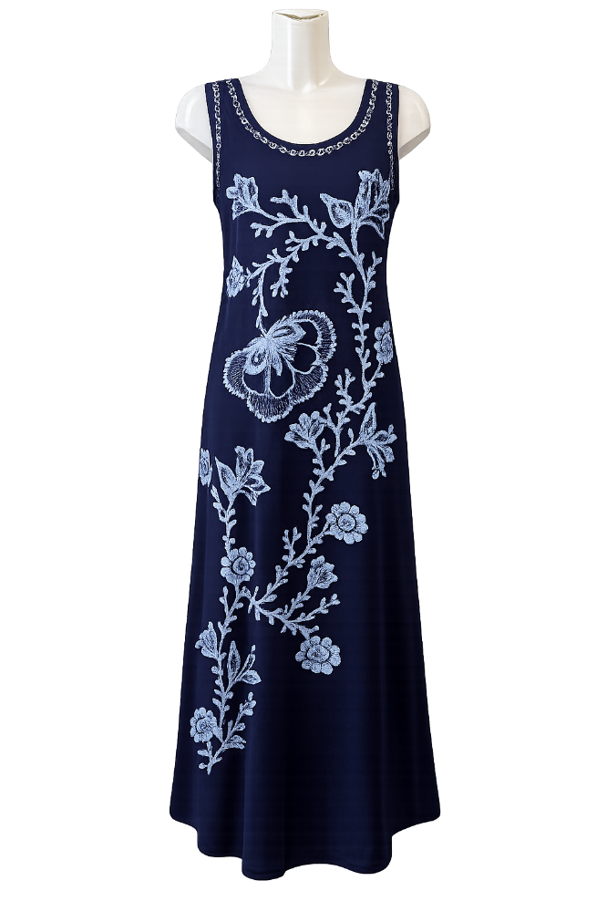 Embroidered Floral Dress