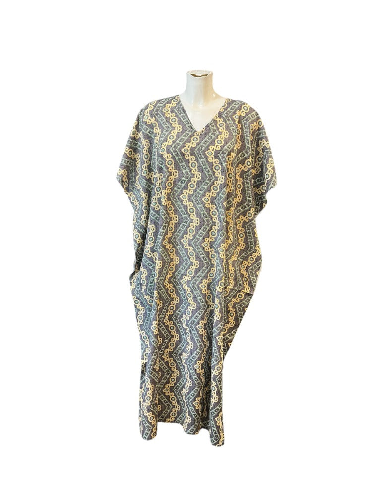 Grey Zigzag Kaftan