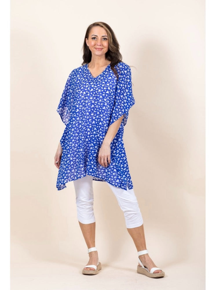 Tara Kaftan Blue Beaded