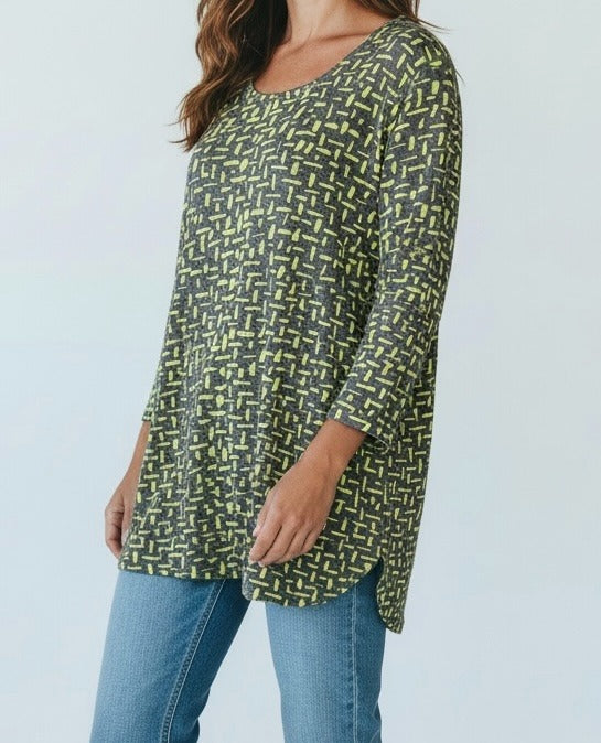 Lime and grey tunic